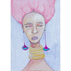 Retrato de mujer jirafa